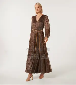 Bronze Maxi Dinner Dress