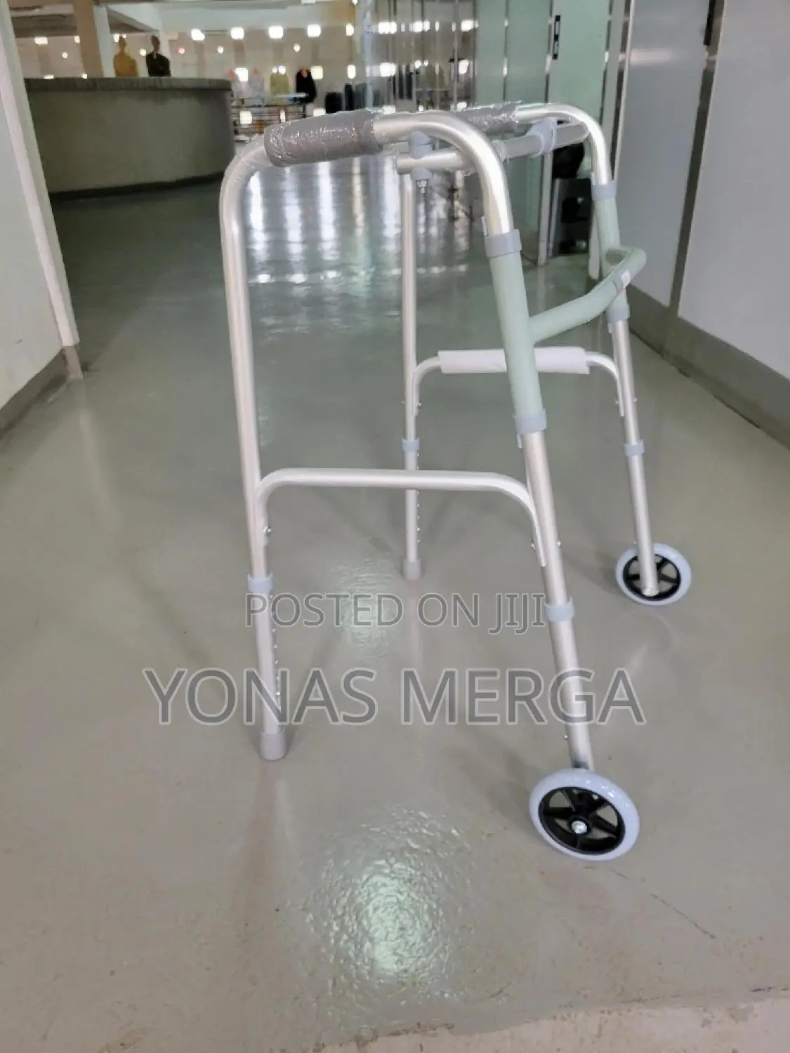 Walker With Wheels Offers Assistance While Walking