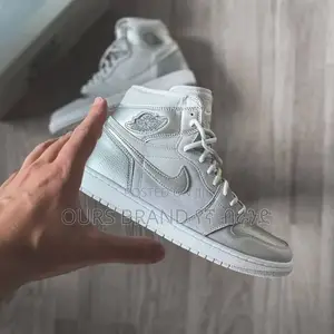 Photo - Nike Air Jordan 1 Retro OG Tokyo Silver White Mid Boots Sho