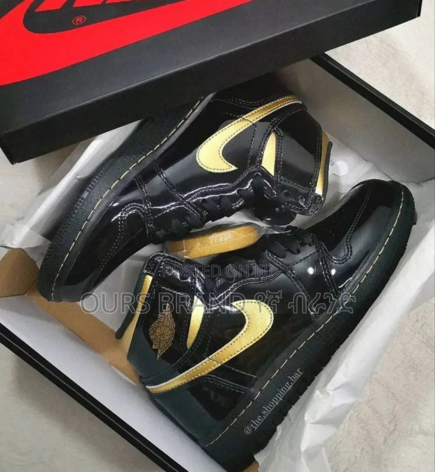 Nike Air Jordan 1mid Boots Metallic Gold High Master Quality