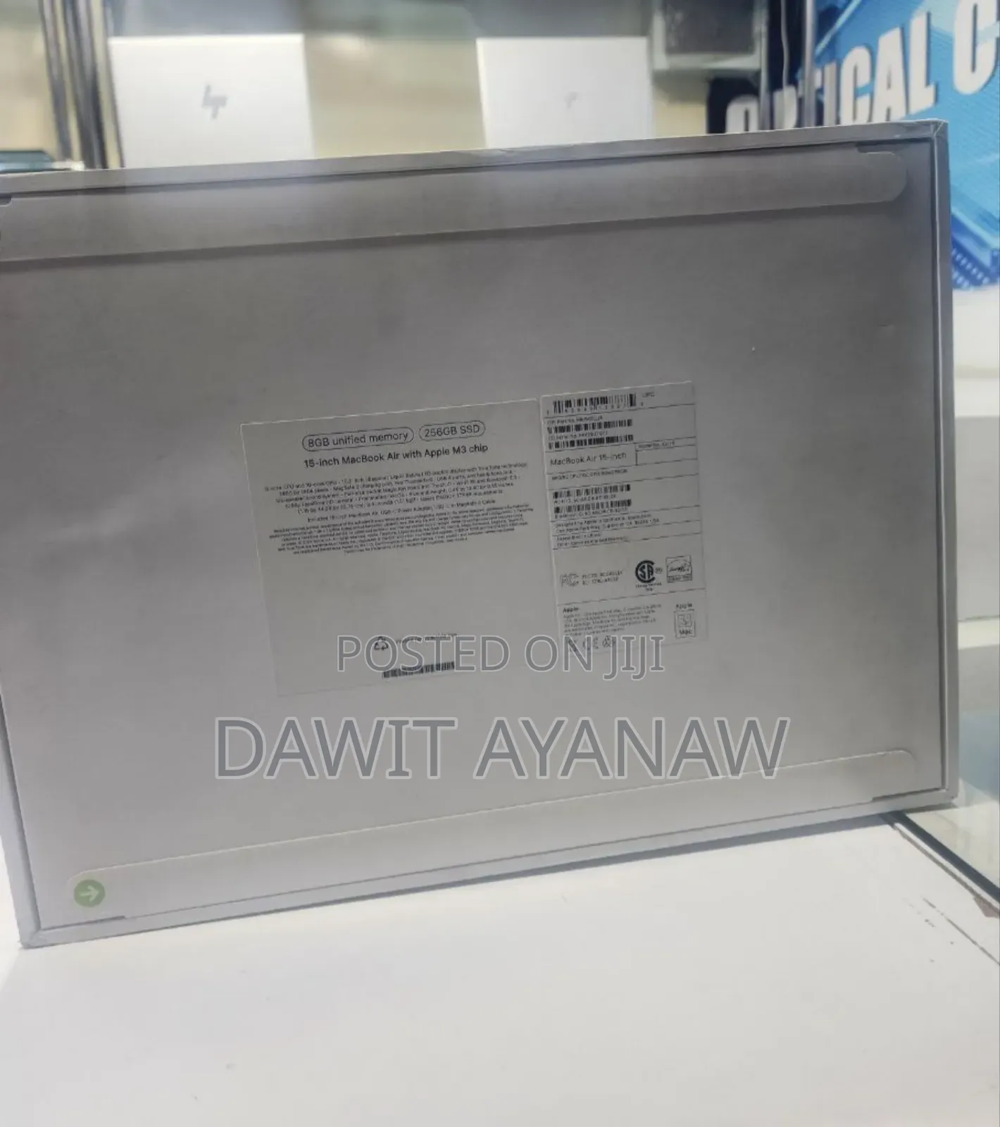 New Laptop Apple MacBook Air 2024 M3 15-Inch 8GB Apple M3 SSD 256GB