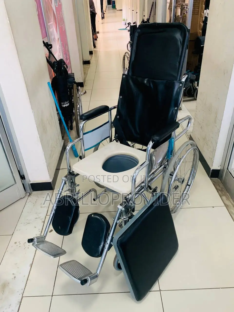 Reclining Wheelchair With Detachable Armrest Tray - High B