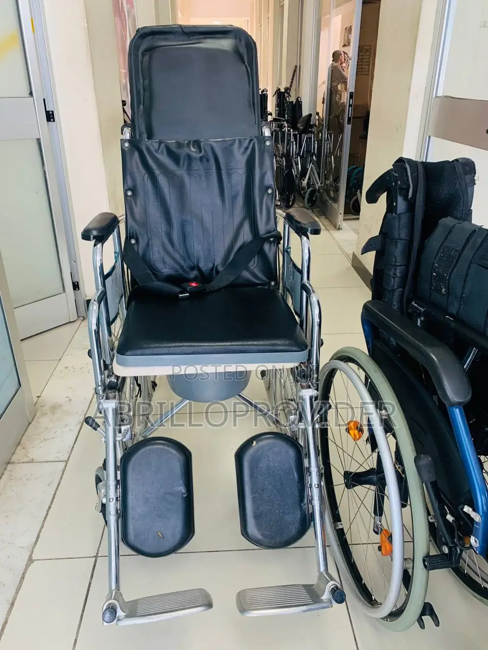 Reclining Wheelchair Fully Reclines to a Horizontal Positio