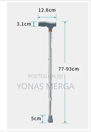 Photo - Walking Stick Plastic Handshake+Aluminum Alloy + Rubber Feet