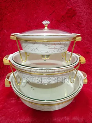 Chaving Dish Ceramic Food Warmer የምግብ ማሞቂያ እና ማቅረቢያ