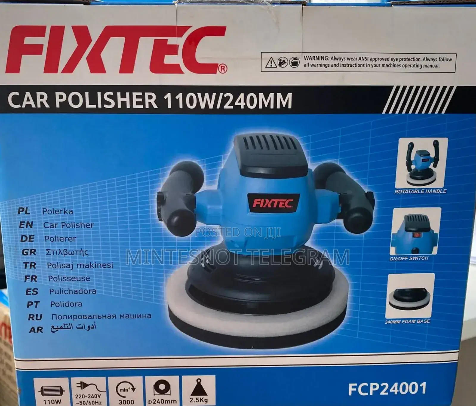 Car Polishing የመኪና መወልወያ Fix Tec Car Polisher 110W