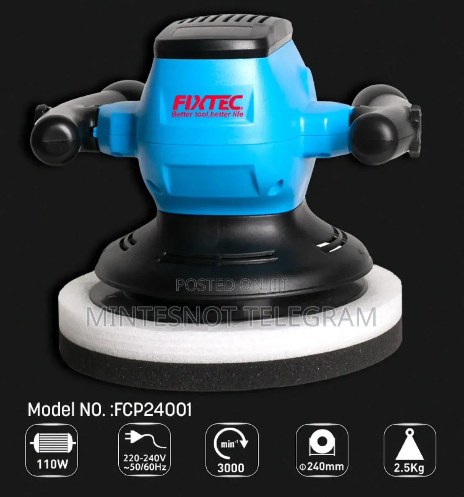 Car Polishing የመኪና መወልወያ Fix Tec Car Polisher 110W