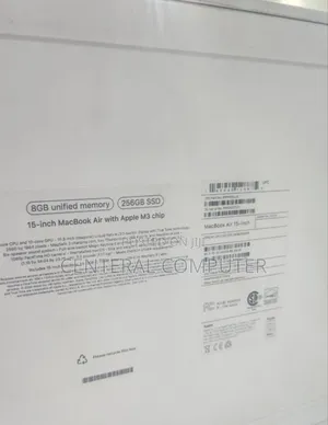 New Laptop Apple MacBook Air 2024 M3 15-Inch 8GB Apple M3 SSD 256GB