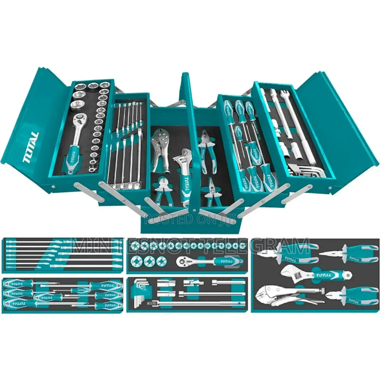 TOTAL 59pcs Tool Box Total THTCS12591 59pcs Hand Tools Set