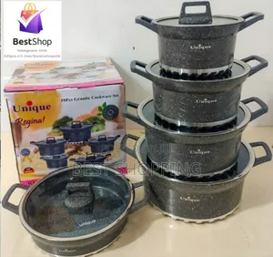Photo - Unique 5 In 1 Granite Casserole Cookware Set ግራናይት ድስት