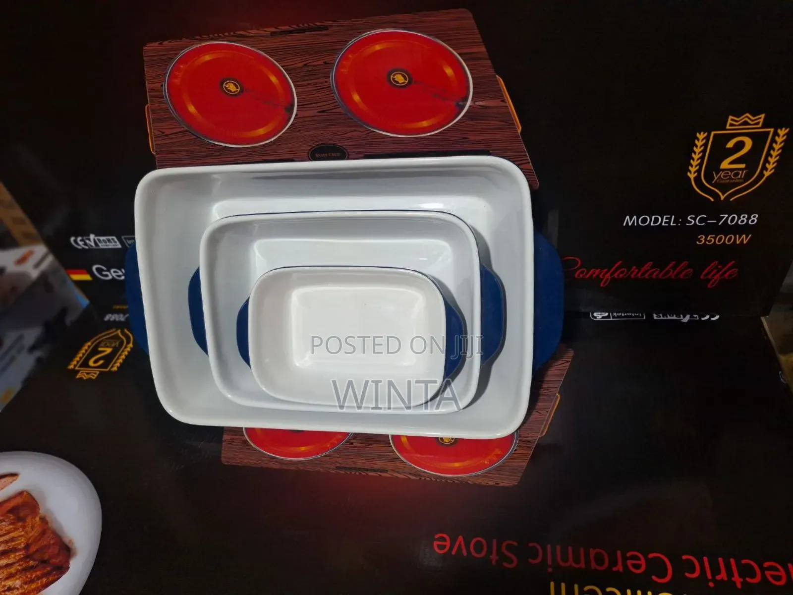 3 PCS Clayed Ceramic Patra (ሸክላ ሴራሚክ ፓትራዎች)