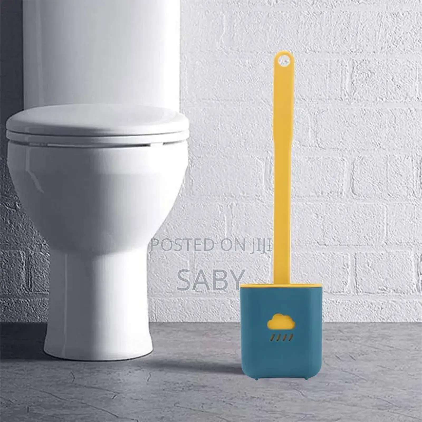 Wall-mounted Toilet Cleaning Brush With Brush Holder