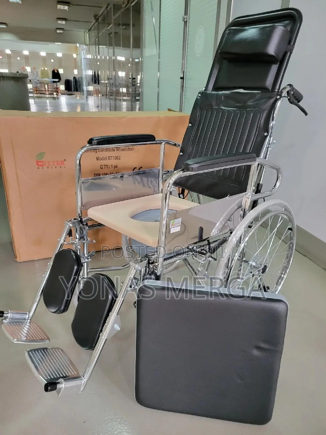 Adjustablefully Reclining Wheelchair With Removable Cushion