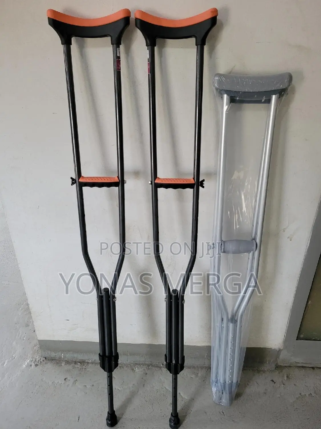 Underarm Crutch Axillary Walking Stick -Length 114-136cm