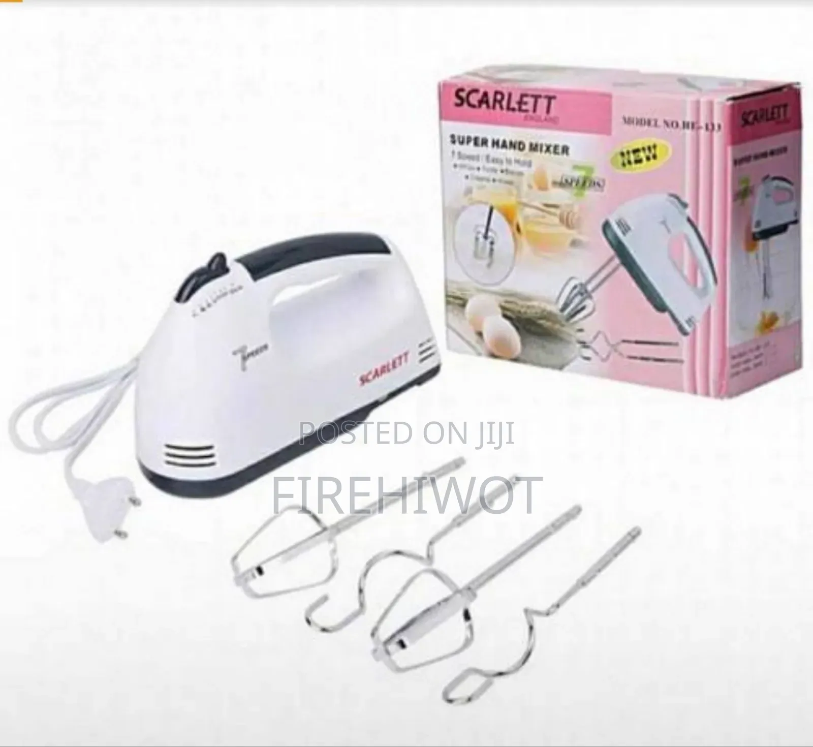 Scarlet Hand Mixer የእንቁላልና የክሬም መምቻ