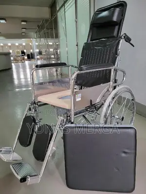 Wheelchair With Commode/Toilet Pot - Foldable Wheelchair