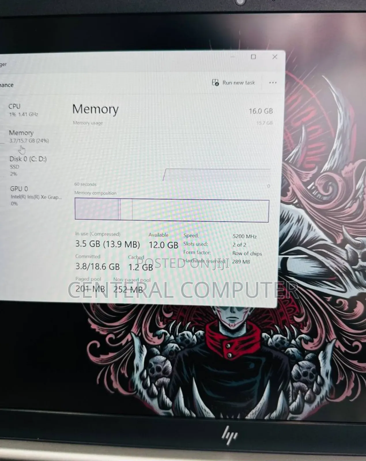 New Laptop HP 14-Dq2031tg 16GB Intel Core I7 SSD 512GB