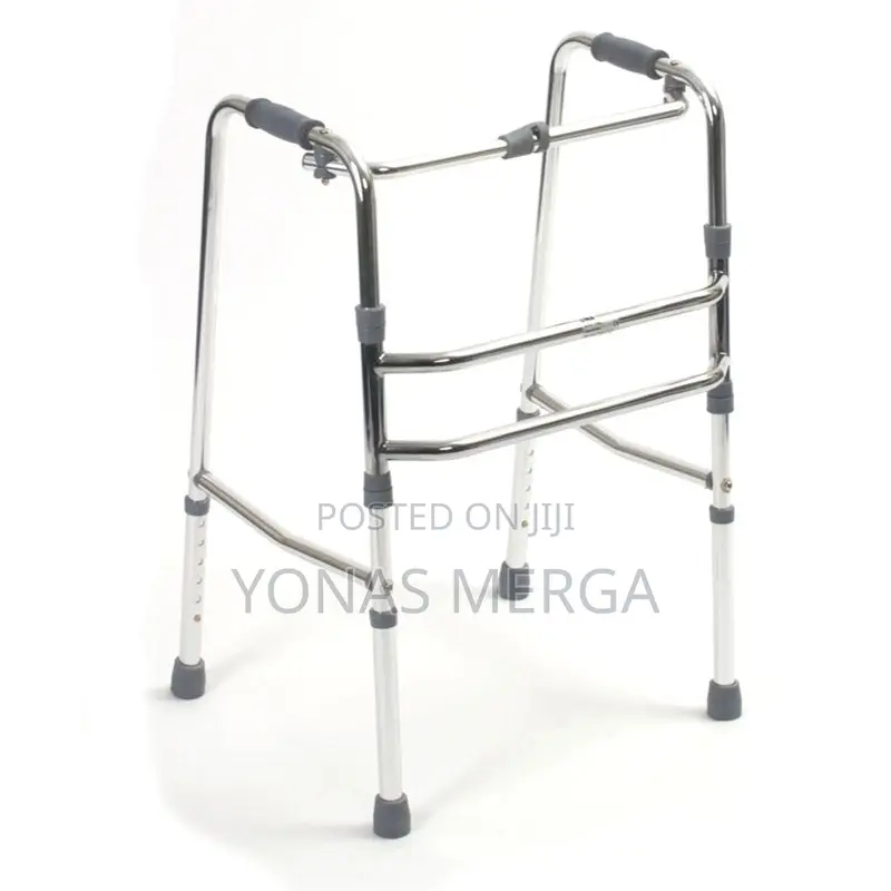 Everyday Adult Folding Walker, Dual Release, Silver