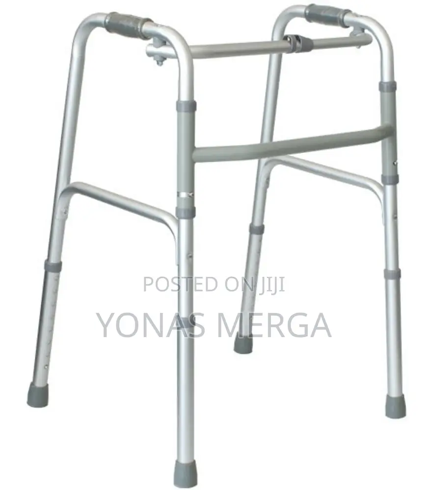 Everyday Adult Folding Walker, Dual Release, Silver