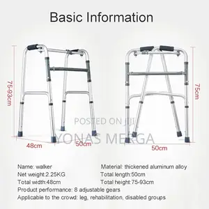 Walker, Toilet Armrest, Height Adjustable Adult Walker