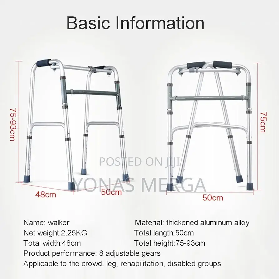Walker, Toilet Armrest, Height Adjustable Adult Walker