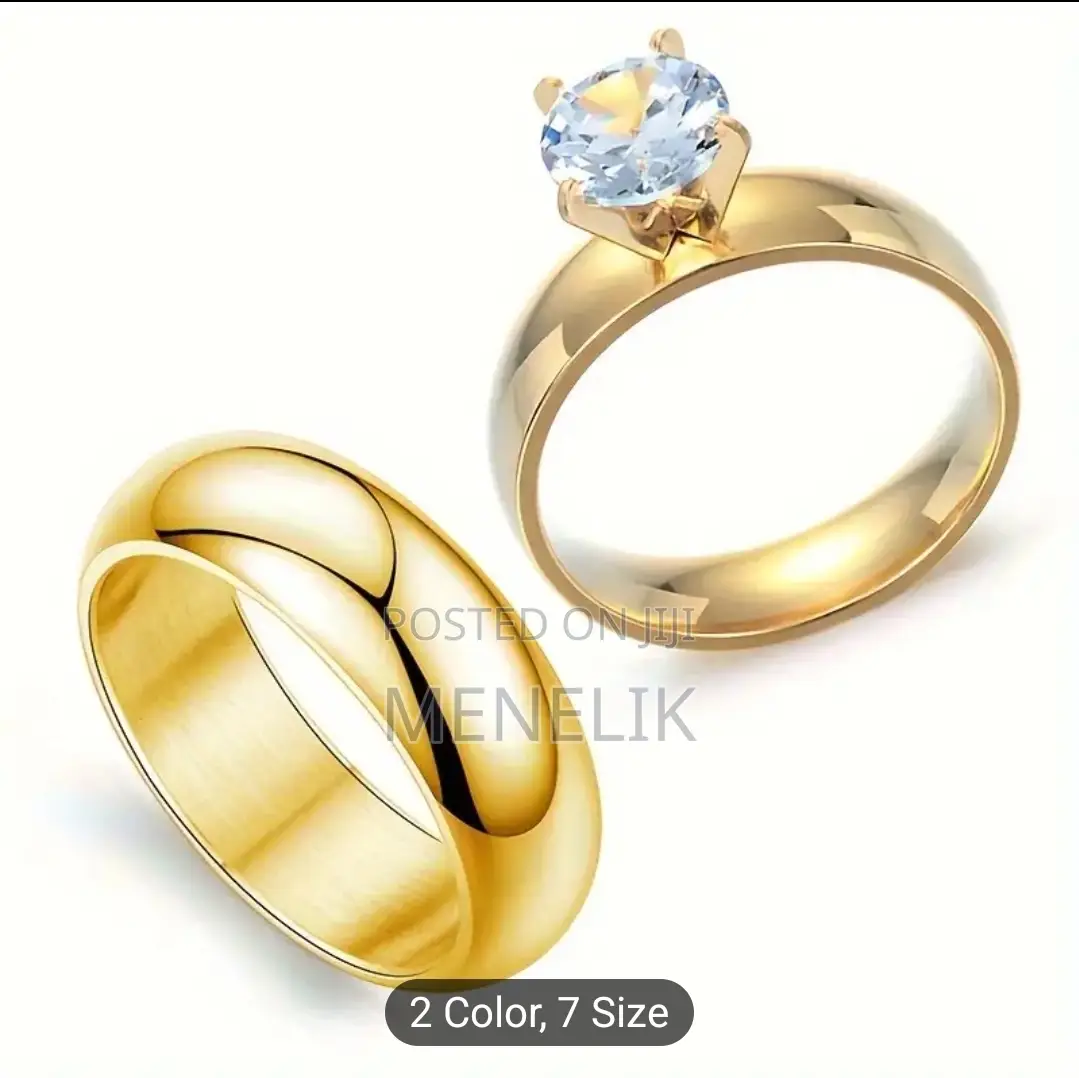 Gold Plated Promise Engagement 2 PCS Ring