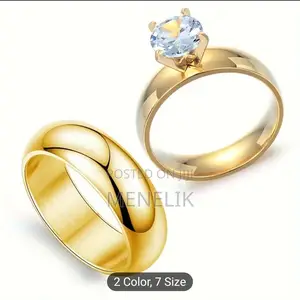Gold Plated Promise Engagement 2 PCS Ring