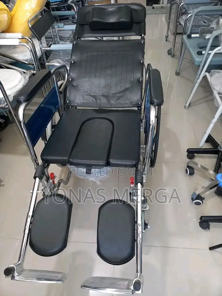 Hospital Commode Wheelchair, Type of Wheelchairs: Reclining