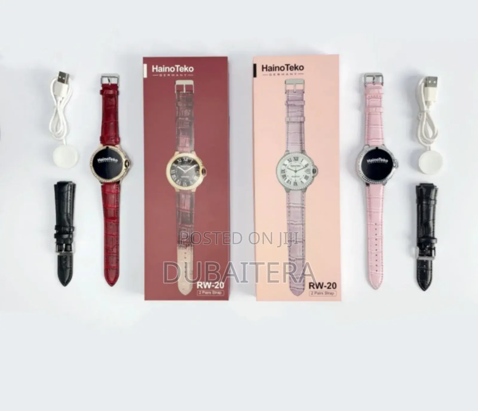 Hainoteko Germany የሴት ስማርት ሰዓት (ከ2 ማሰሪያ ጋር )