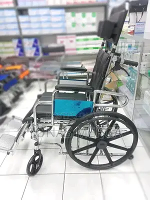 Toilet Wheelchiar Reclining High Back
–Foldable Detachable