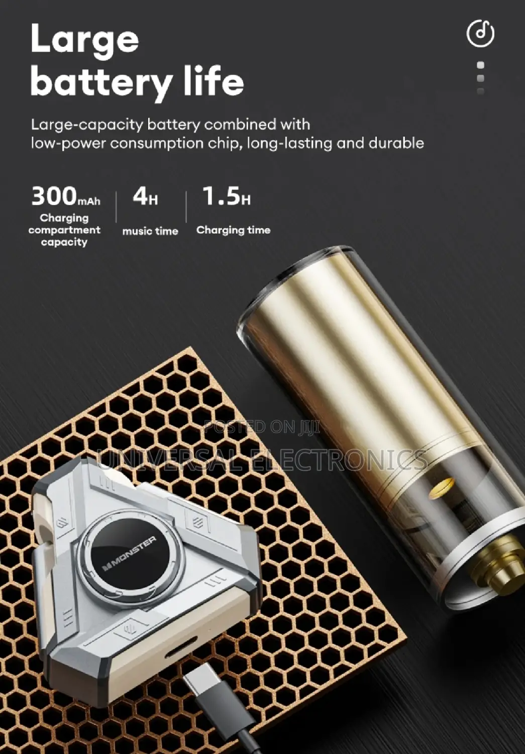 Monster Noise Cancelling Upgraded 5.4 Hifi Stereo Headphone