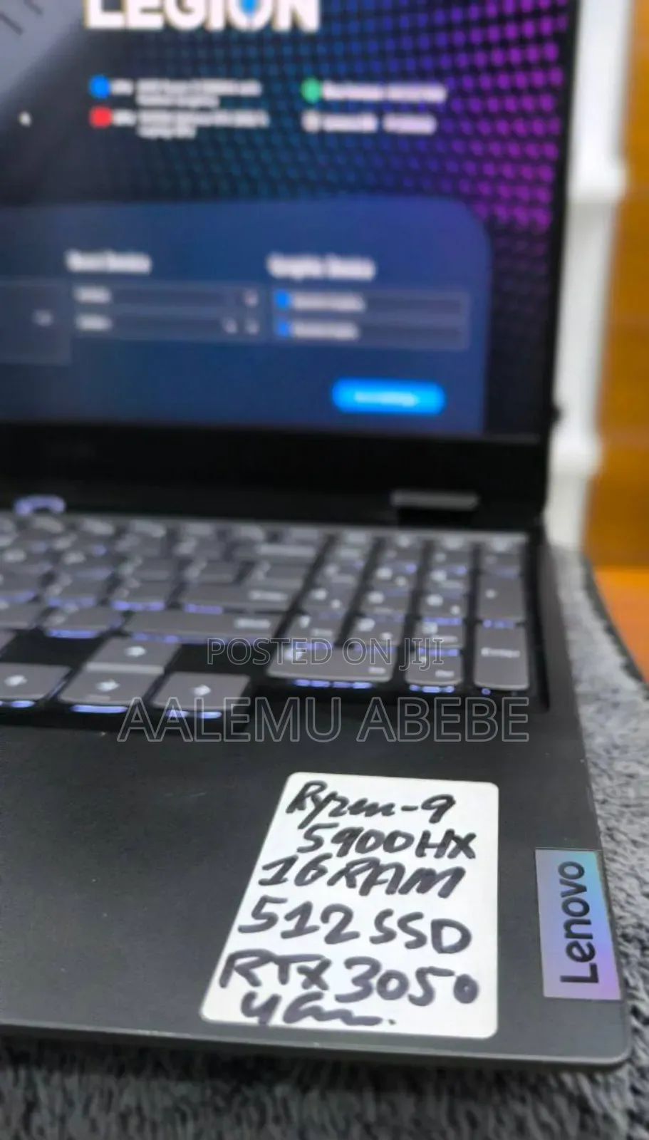 New Laptop Lenovo Legion 5 16GB AMD Ryzen 9 SSD 512GB