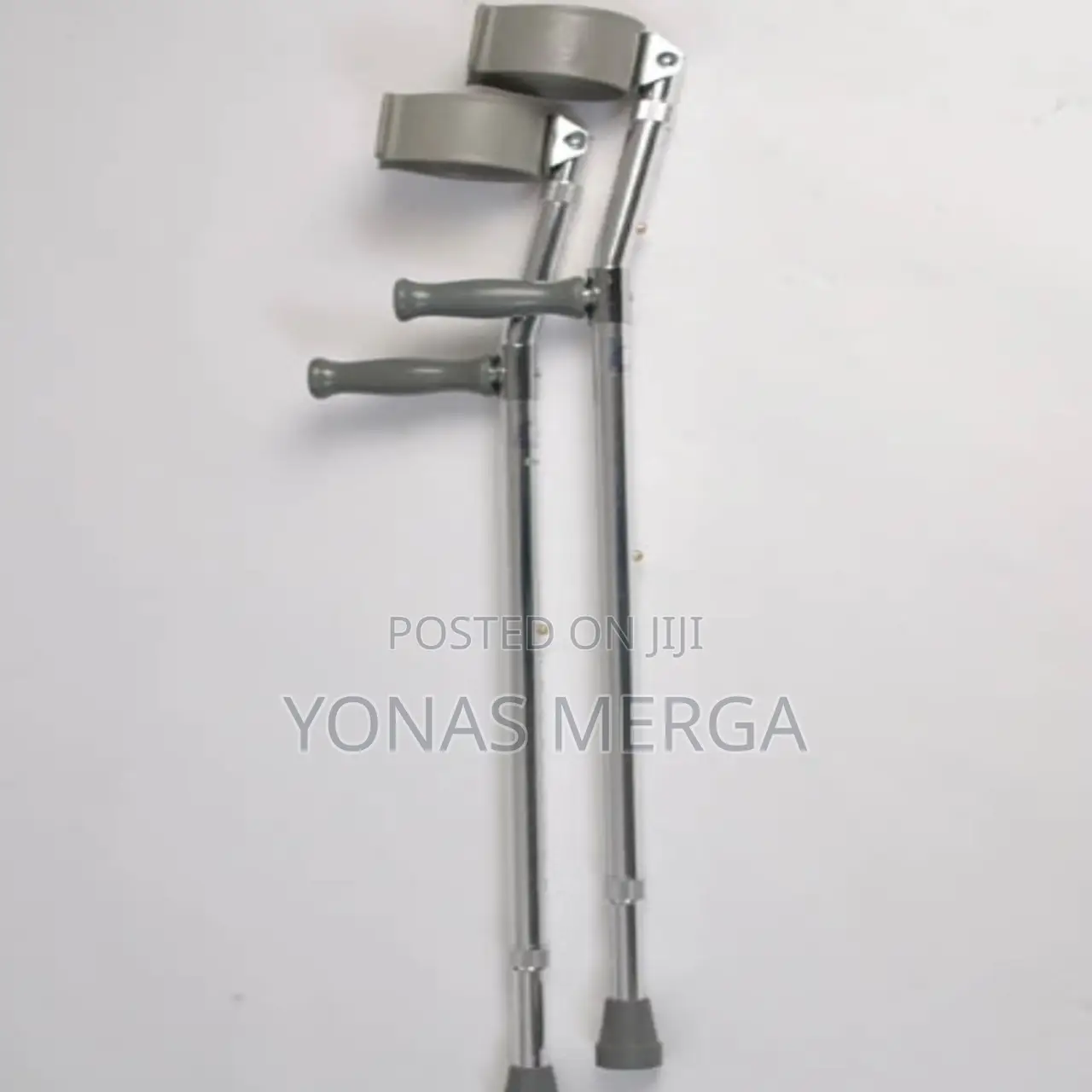 2 Units Forearm Crutches With Swivel Closed Cuff Folding