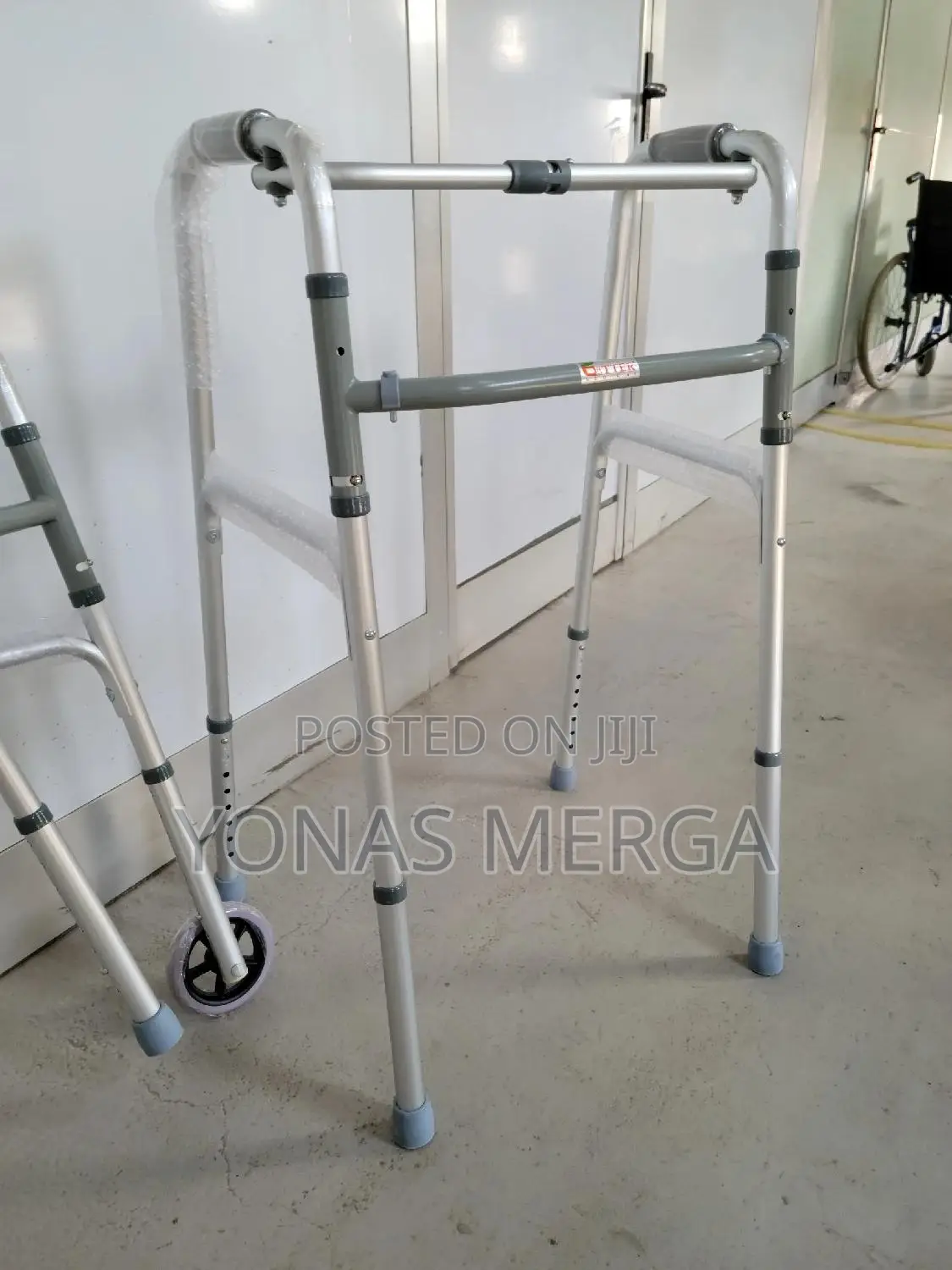 Walker /Walking Frame – Side Folding With Wheels/Skis