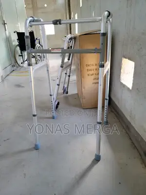 Photo - Aluminium Folding Walking Frame Wide Base for Max Stability