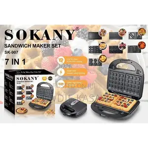 Sokany 7-in-1 Multi Snack Maker 7 በ 1 የቁርስና መክሰስ መስሪያ