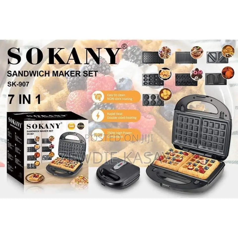 Sokany 7-in-1 Multi Snack Maker 7 በ 1 የቁርስና መክሰስ መስሪያ