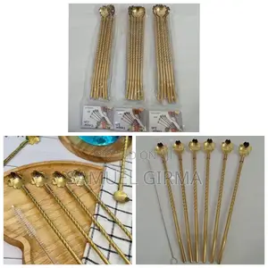 6pcs Reusable Drinking Stainless Straws Withcleaning Brush