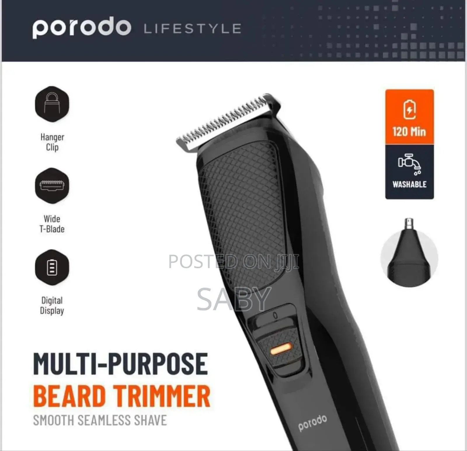Porodo 2in1 Hair Nose Trimmer