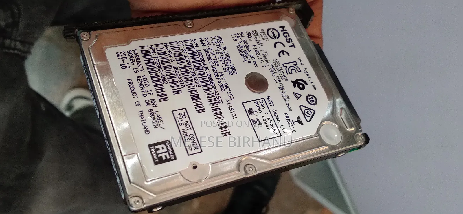 New 1TB HDD Storage Laptop Internal Storage