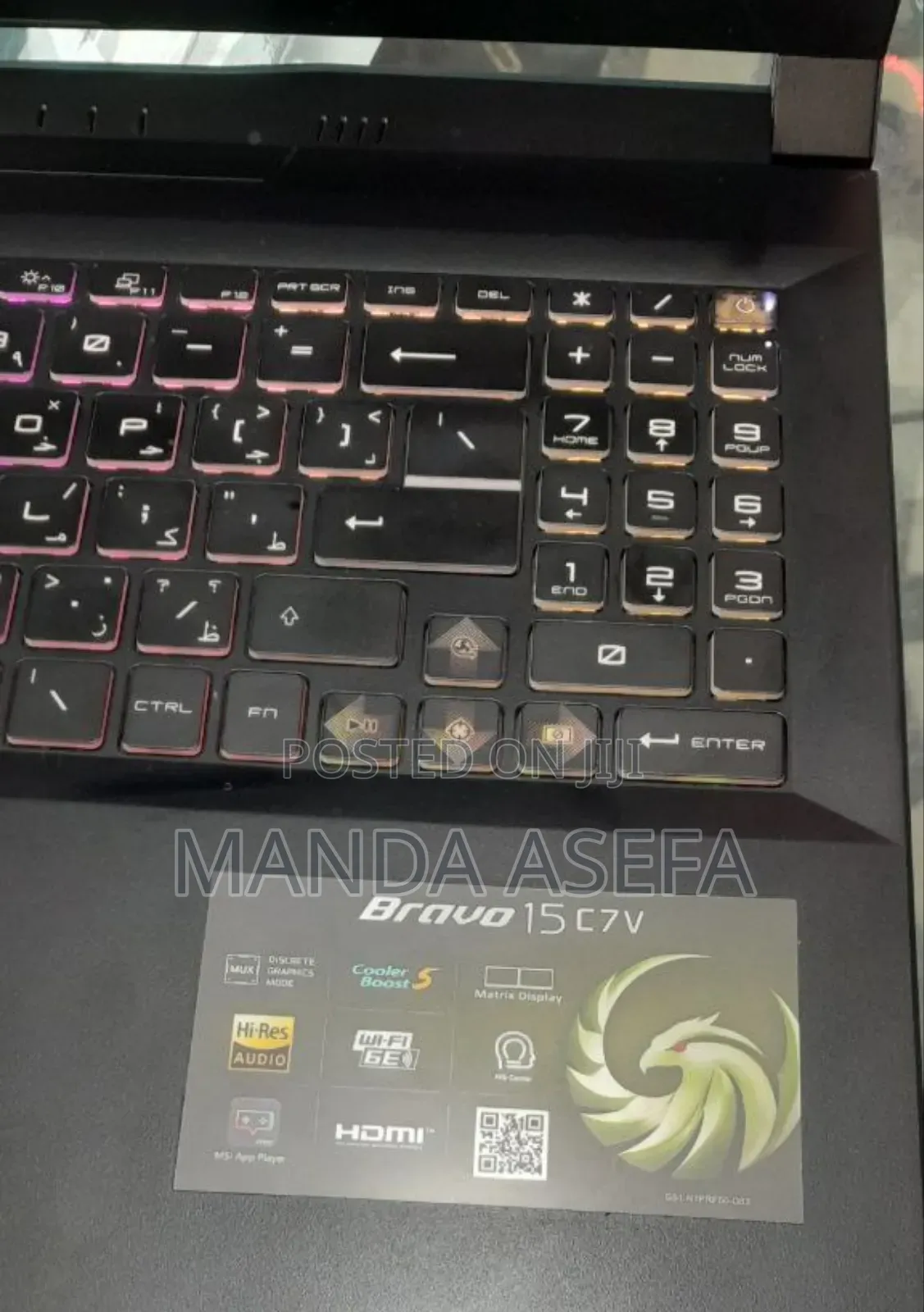 New Laptop MSI 16GB AMD Ryzen 7 SSD 512GB