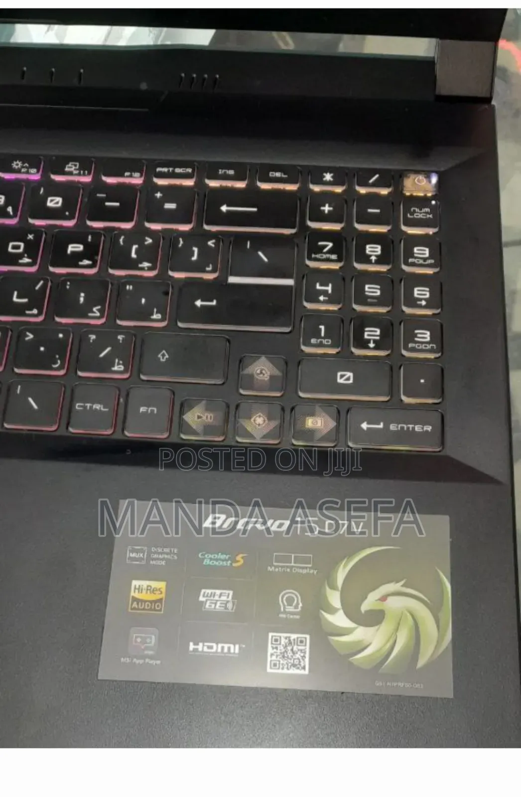 New Laptop MSI 16GB AMD Ryzen 7 SSD 512GB