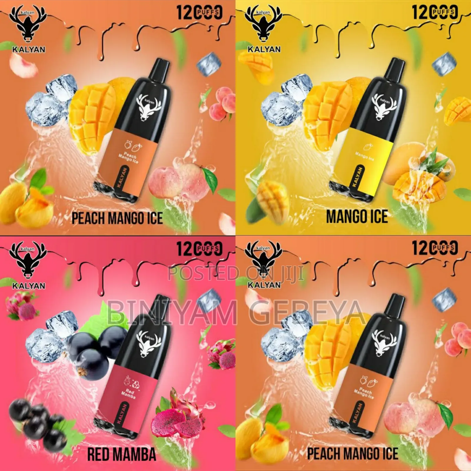 Original ለየት ያለ ጣዕም,ተመራጭ Best VAPE 12000PUFF KALYAN Mangov