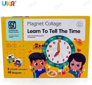 Magnetic Collage With Board: Learn to Tell Time 