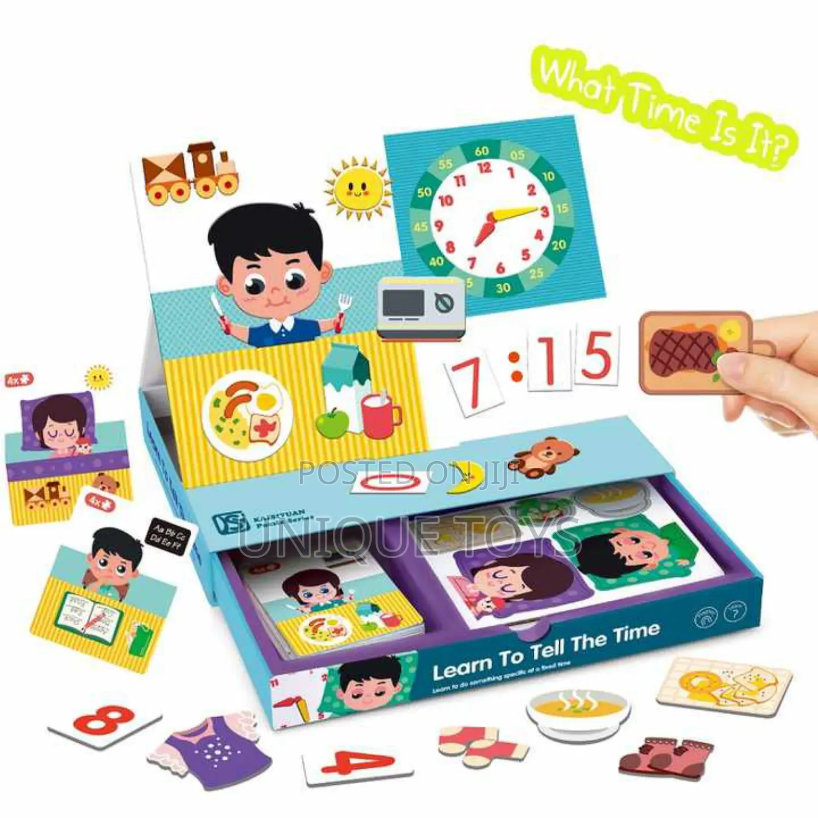 Magnetic Collage With Board: Learn to Tell Time 