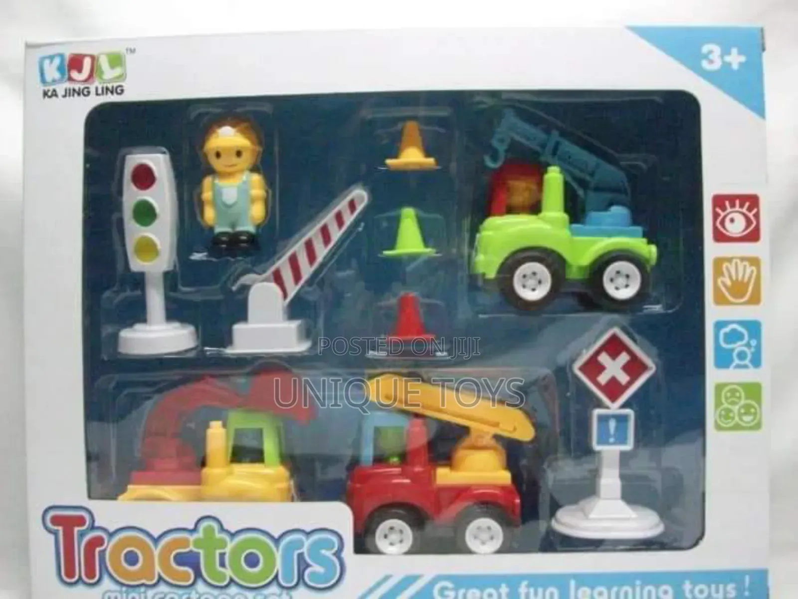 Multifunctional Tractors Cartoon Set