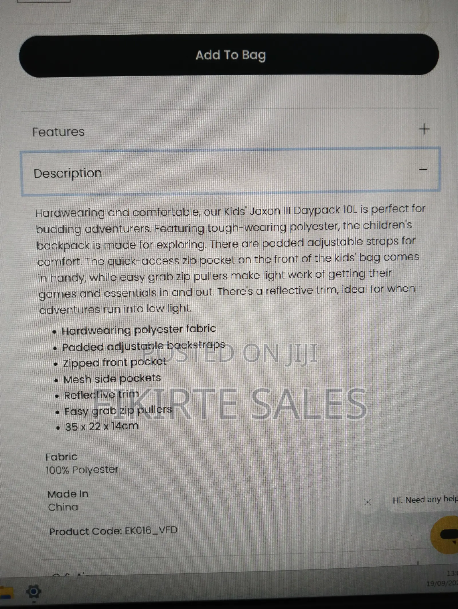 Girls Pink Backpack/Schoolbag - 10 Litre - Regatta Uk Brand