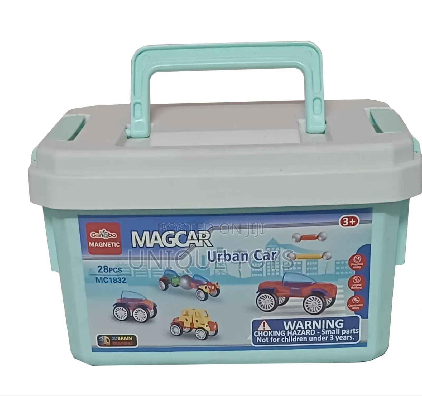 Magnetic Urban Car Assembly Toy Set: 3D Brain Training