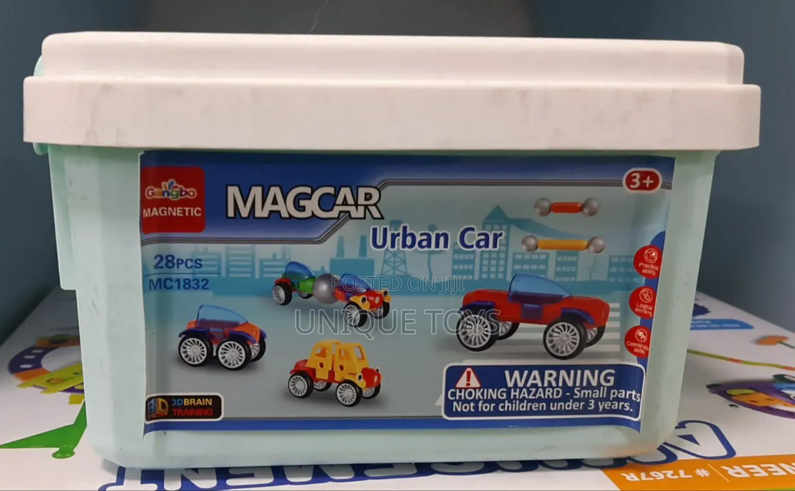Magnetic Urban Car Assembly Toy Set: 3D Brain Training