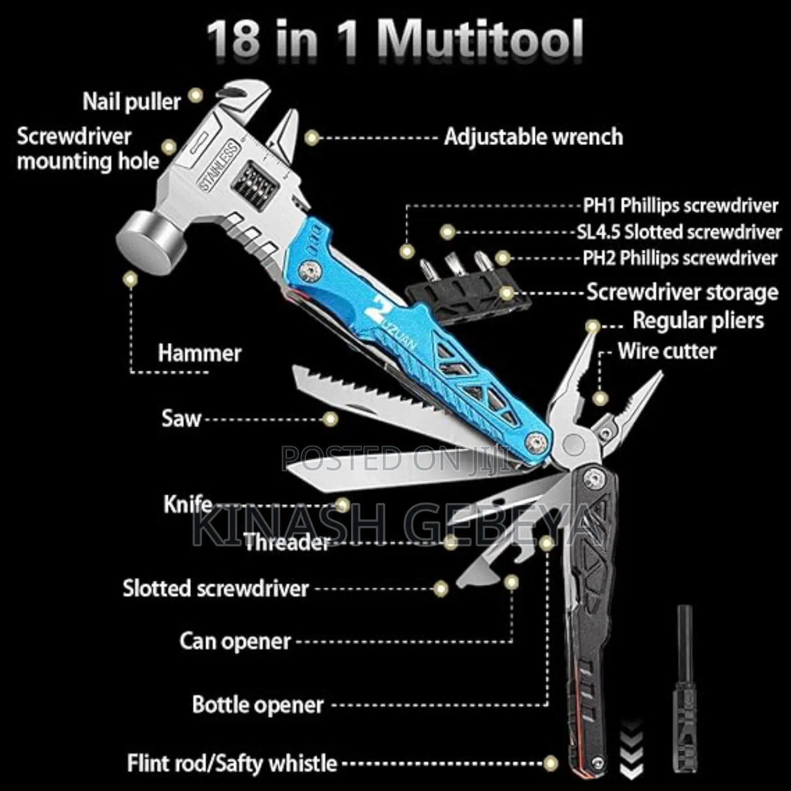 18 in 1 Multifunctional Hand Tool